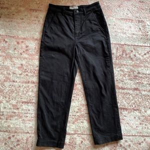 Everlane black straight leg crop pants high waisted